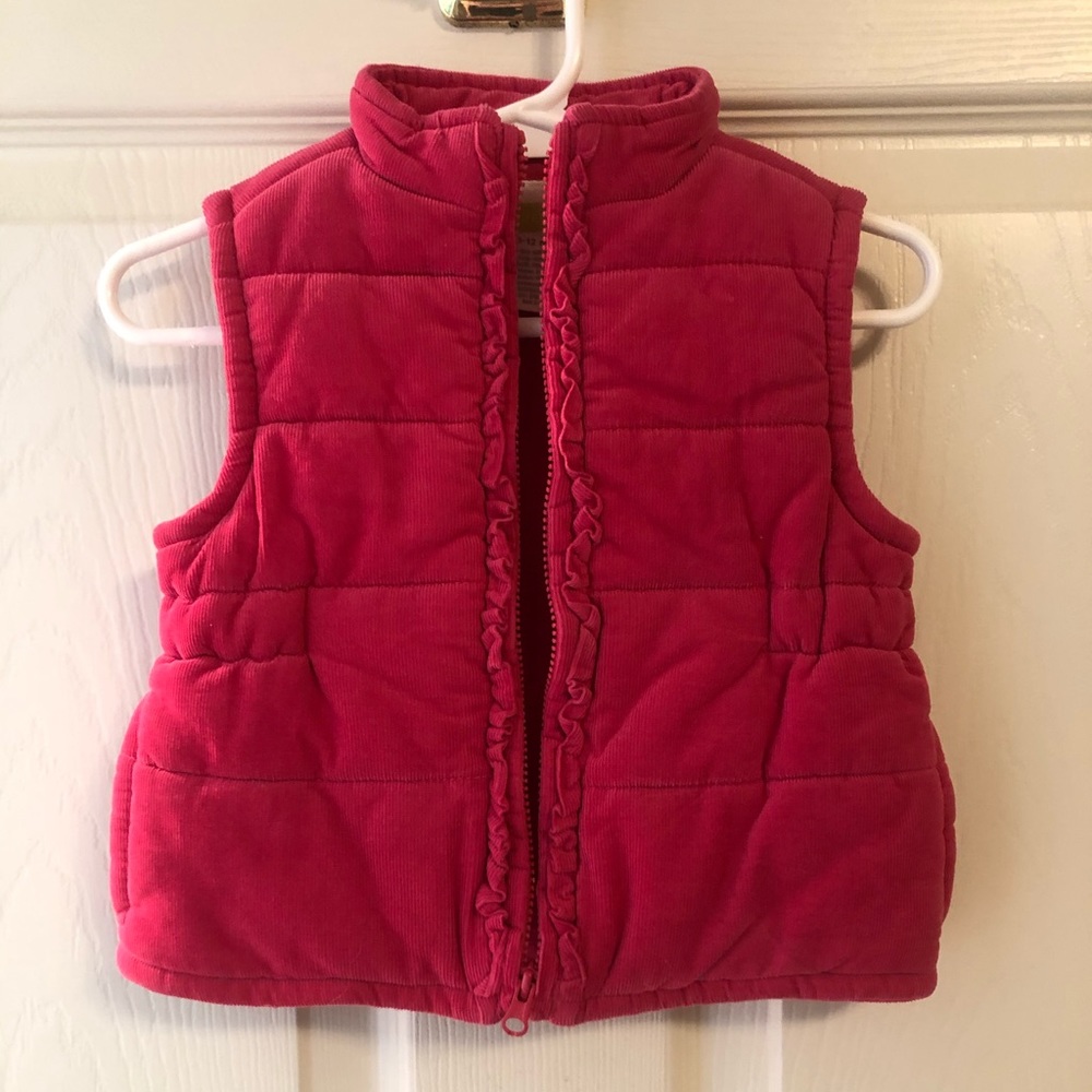 Crazy 8 size 6-12 month hot pink zip up vest